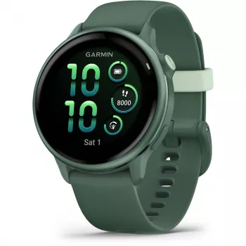 Smartwatch GARMIN vívoactive 6 – Sportuhr, 42 mm Aluminium/Polymer-Gehäuse, AMOLED 1,2 Zoll, GPS, 5 ATM, optischer HR, SpO2, 8 GB, grün