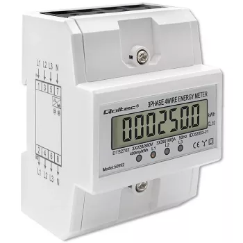 Dreiphasiger elektronischer Zähler QOLTEC 50992 400V 100A