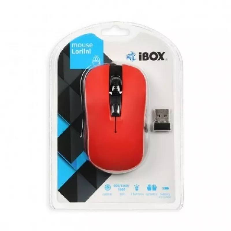 iBox LORIINI Maus beidhändig RF Wireless Optisch 1600 DPI