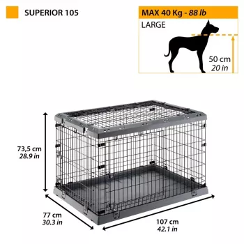 FERPLAST Superior 105 - Hundebox - 107 x 77 x 73.5 cm