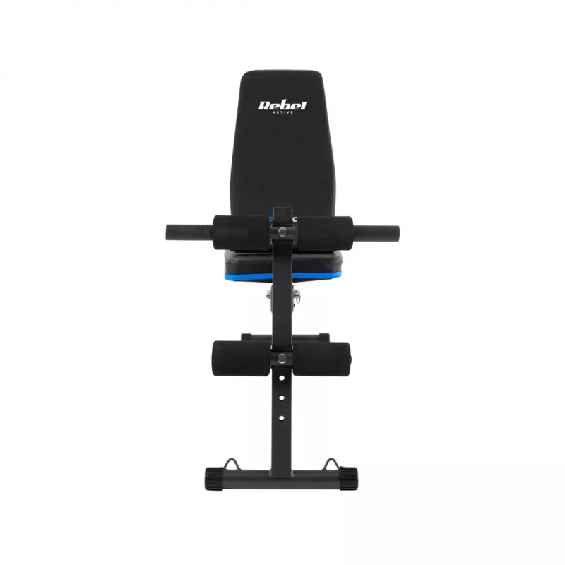 Verstellbare Trainingsbank Rebel RBA-2003 mit Beinfixierung und Widerstandsbändern