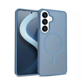 Crong Hybrid Matte Magnetic Hülle für Samsung Galaxy S26 — PC+TPU, Blau