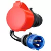 go-e Adapter Gemini flex 22 kW auf CEE Blau 16 A – Schwarz – gerade – gerade – IP55 – 22 kW – 16 A