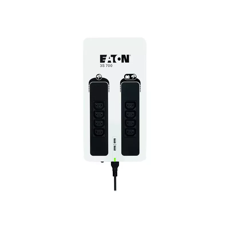 Eaton 3S700I USV (unterbrechungsfreie Stromversorgung) Standby (Offline) 0,7 kVA 420 W 8 AC-Ausgänge