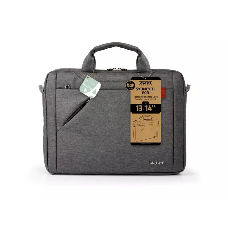 PORT DESIGNS | Sydney ECO | Passend für Größe 13-14 Zoll | Laptoptasche | Grau | Schultergurt