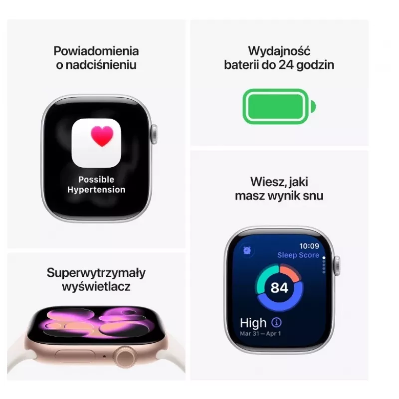 Smartwatch Apple Watch Series 11 GPS + Cellular 42mm Slate Titanium Gehäuse Schwarzes Sportarmband M/L