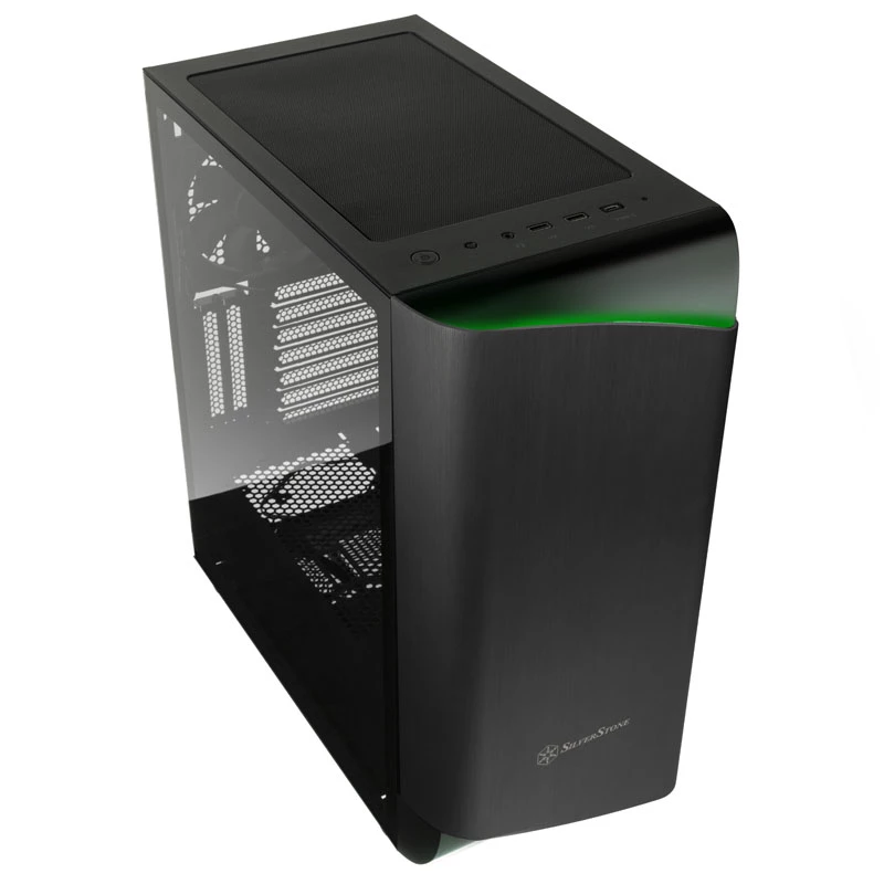 SilverStone Seta A1 Midi-Tower, Tempered Glass - schwarz