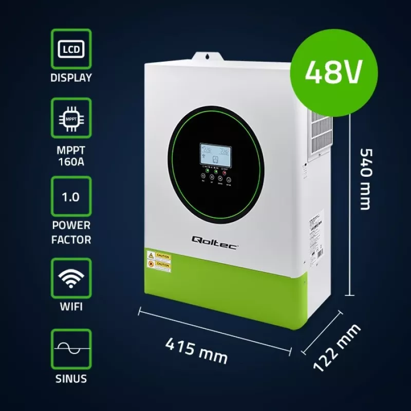 Qoltec Hybrid-Solarwechselrichter Off-Grid 11000W
