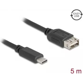 USB-Kabel DELOCK 81539 USB Type-C auf USB Type-A, 5 m Länge