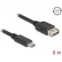 USB-Kabel DELOCK 81539 USB Type-C auf USB Type-A, 5 m Länge