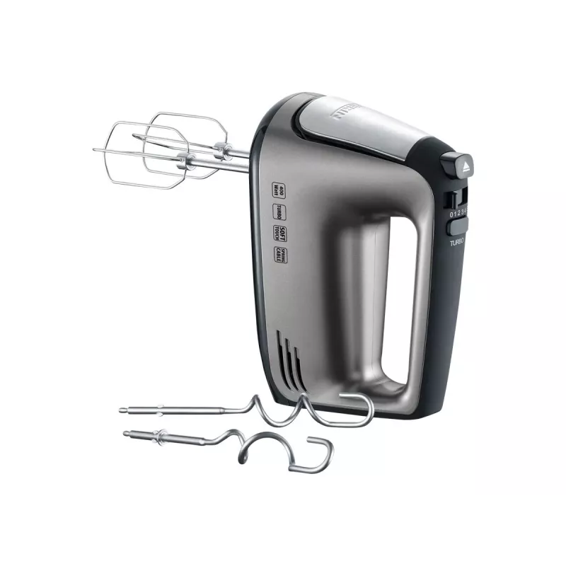 SEVERIN HM 3832 - Handmixer - 400 W - Grau-Metallic/Schwarz/Edelstahl