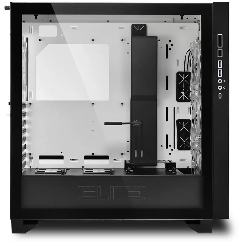 Sharkoon ELITE SHARK CA300H - Tower - PC - Weiß - ATX - EATX - micro ATX - Mini-ITX - Metall - gehärtetes Glas - Gaming