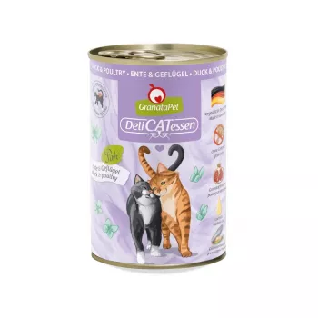 GRANATAPET DeliCATessen Ente und Geflügel - Nassfutter für Katzen - 400 g