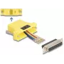 DeLOCK D-Sub 25-polig Buchse auf RJ45 Buchse Montagesatz gelb VGA RJ-45
