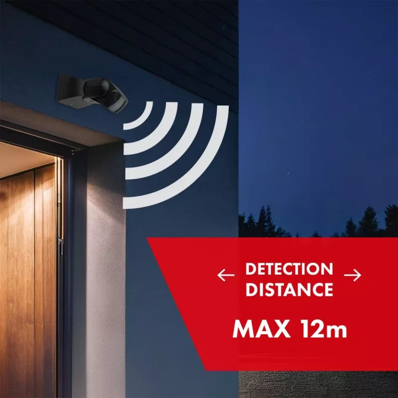 PIR-Bewegungsmelder MACLEAN MCE201 B/B IP65 passiver Infrarotdetektor, wetterfest