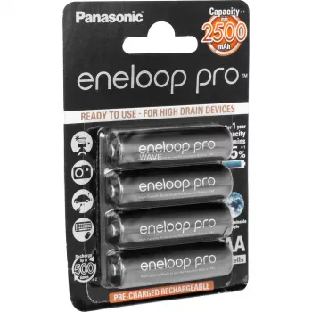 Wiederaufladbare AA-Batterie Panasonic BK-3HCCE/4BE NiMH 1,2 V 4 Stück