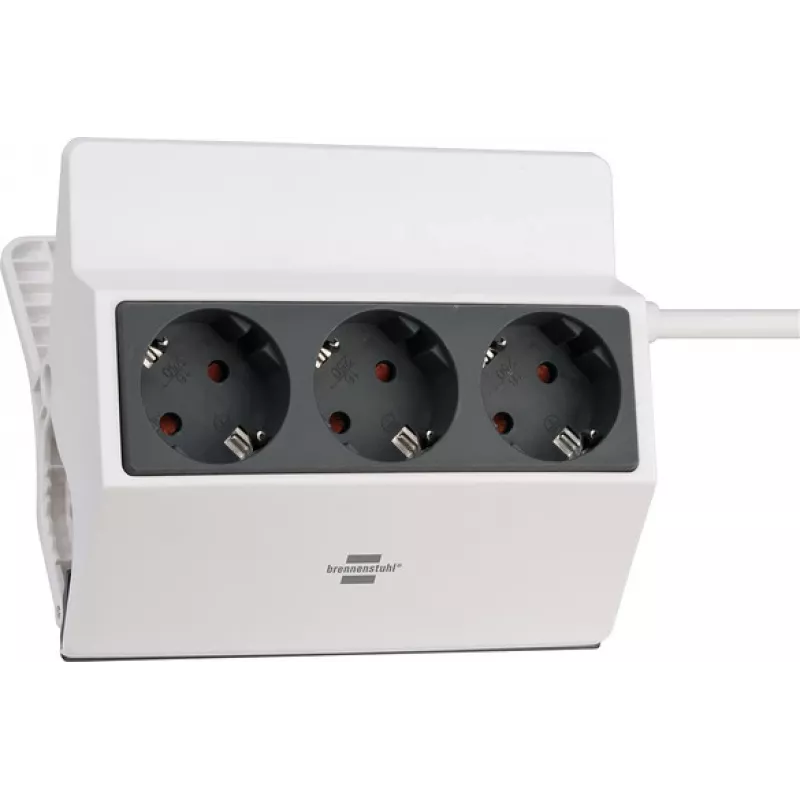 Brennenstuhl 1150070, 3 m, 3 AC-Ausgänge, Innenbereich, IP20, Anthrazit, Weiß, 16 A