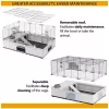 Käfig FERPLAST Modular 2 für Kaninchen und Meerschweinchen 109 x 72 x 56 cm, Metall, grau, Stababstand 23 mm