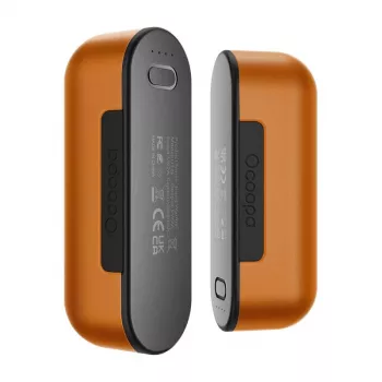 Wiederaufladbarer Handwärmer Ocoopa UT2s, 2×5000 mAh Akku, 4 Heizstufen, USB-C, Aluminium, Orange