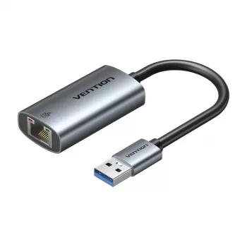 USB-auf-Gigabit-Ethernet-Adapter Vention CEZ – Kabelgebundene USB-Host-Schnittstelle, 1000 Mbit/s, grau