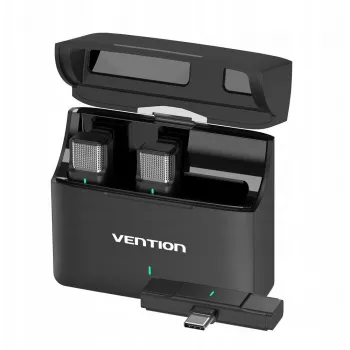 Set mit 2 Vention USB-C-Mikrofonen + Ladecase