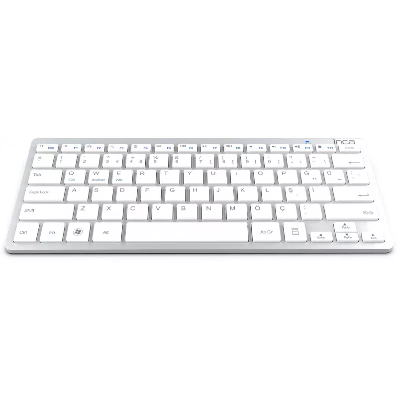 Kabellose Tastatur Inca IBK-569BT Bluetooth 78 Tasten Metallic Silber