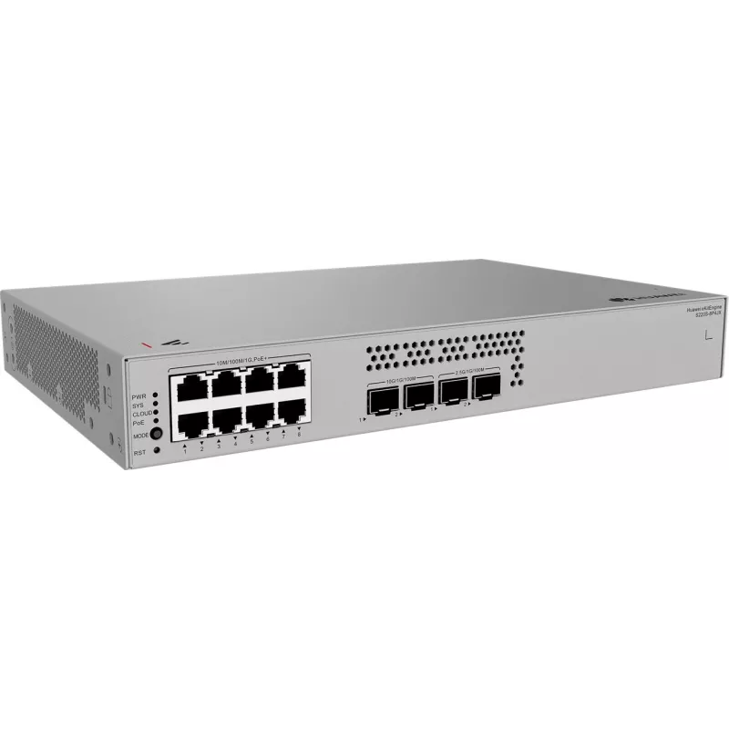 Huawei S220S-8P4JX Gigabit PoE Switch, 2x 2.5G SFP, 2x SFP+ 8x PoE, 2x 2.5G SFP, 2x SFP+