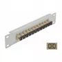 Glasfaser-Patchpanel DeLOCK 10 Zoll 12 Port SC Simplex Beige 1U Grau