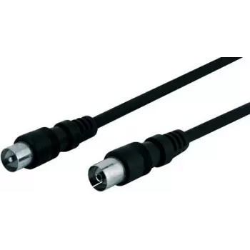 Wentronic Goobay Antennenverbindungskabel, Schwarz, 20 m - IEC/Koax-Stecker IEC/Koax-Buchse (50913)
