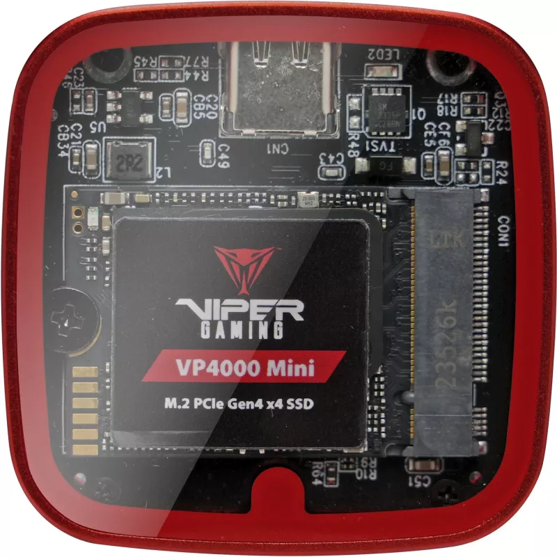 Externes M.2-NVMe-Gehäuse PATRIOT EV330U31CK für 2230 SSD, USB Type-C 3.2 Gen2 10 Gbit/s