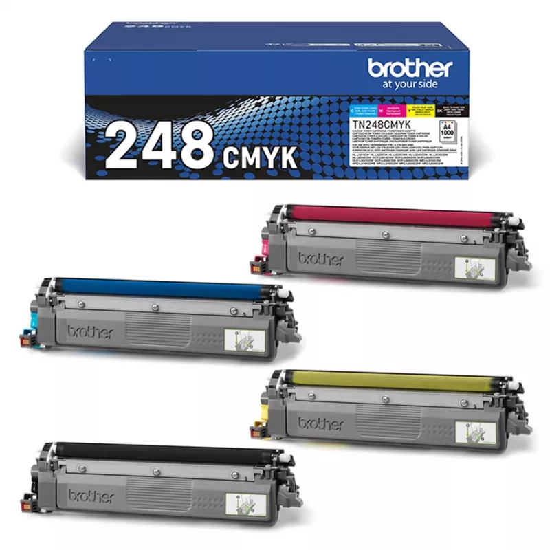 Brother TN-248VAL Tonerkartusche 4 Stück Original Schwarz, Cyan, Magenta, Gelb