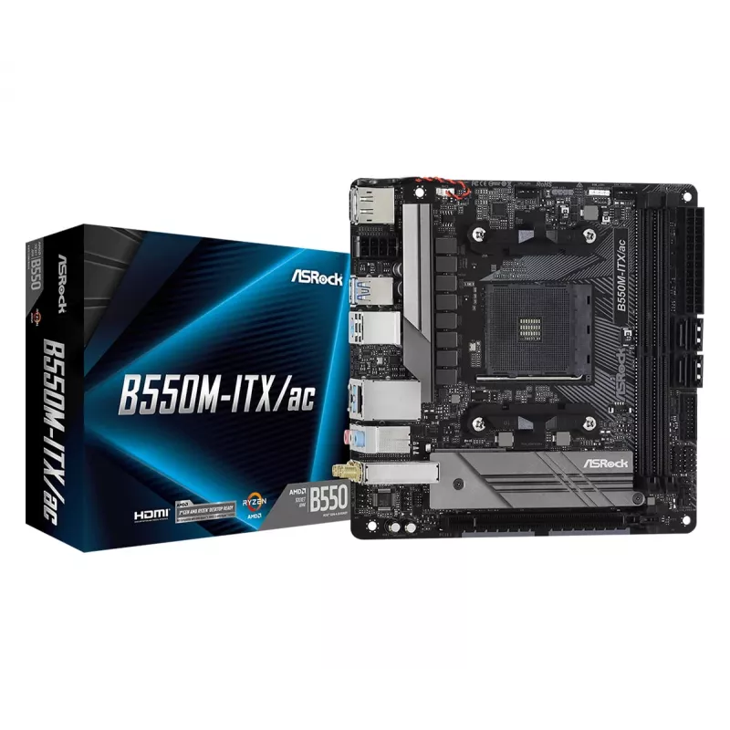 Motherboard ASRock B550M-ITX/ac AMD B550 Sockel AM4 Mini ITX