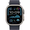 APPLE Watch Ultra 2 GPS + Cellular 49mm Natural Titanium Gehäuse mit Navy Ocean Band