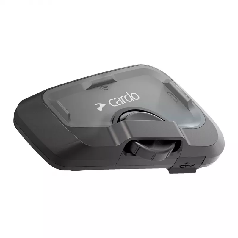 Motorrad-Intercom Cardo FRC4X003 — 4 Kanäle, Reichweite 1200 m, Sprechzeit 13 h, Schwarz