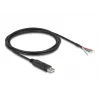 DELOCK Adapterkabel USB 2.0 Typ-A auf seriell RS-485 2 m Schwarz