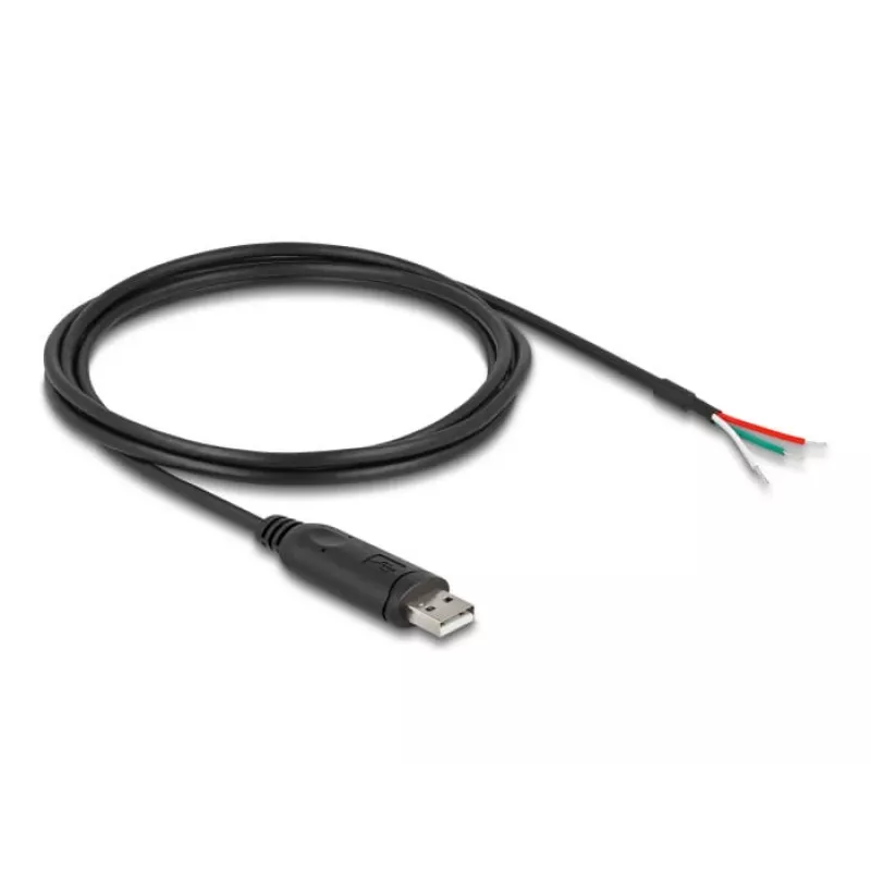 DELOCK Adapterkabel USB 2.0 Typ-A auf seriell RS-485 2 m Schwarz