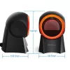 Kabelgebundener Desktop-Barcodescanner QOLTEC 50857 – 1D/2D, USB, ABS-Gehäuse, schwarz, 1,75 m Kabel