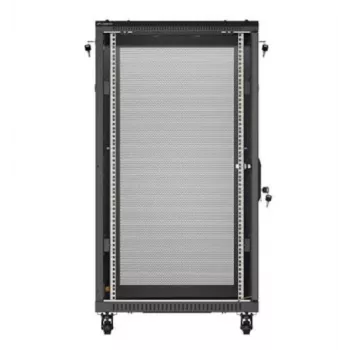 19-Zoll-Rack-Schrank LANBERG FF01-6022-23B, 22U, 600×1000 mm, schwarz, perforierte Türen