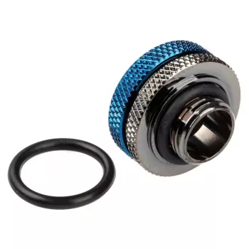 Bitspower Multi-Link Adapter G1/4 Zoll Außengewinde auf 16 mm AD Hardtube-Geradfitting, glänzend schwarz