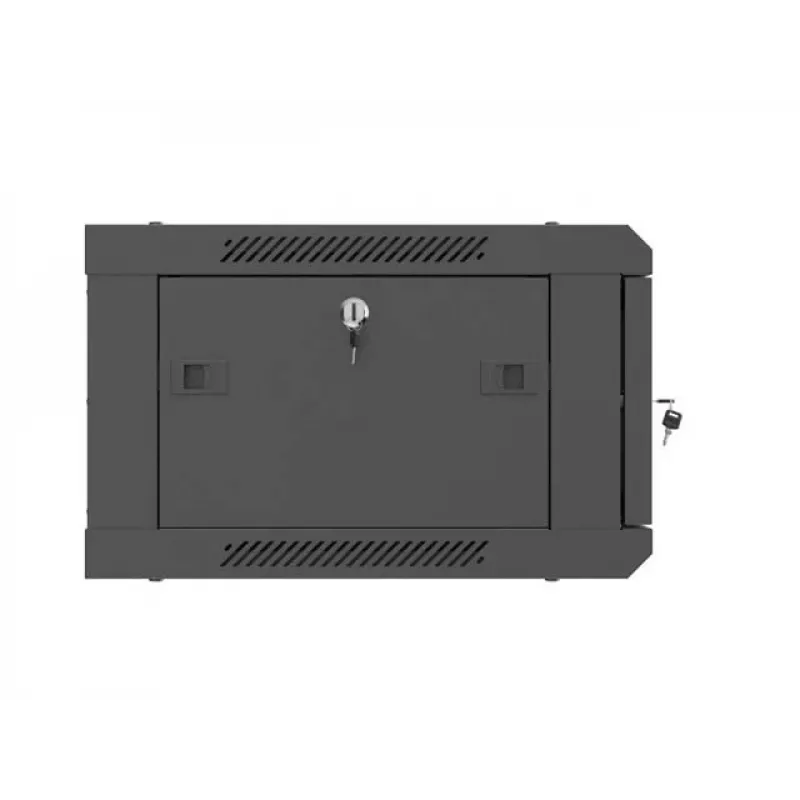 Wandmontage 19-Zoll-Rackschrank LANBERG 4U 600x450 mm schwarz mit Metalltür