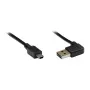 GoodConnections Verbindungskabel USB 2.0 EASY Stecker A auf Mini-B, abgewinkelt, schwarz, 3 m