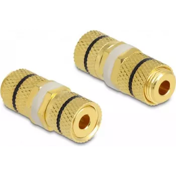 Drahtverbinder DeLOCK 64144 2 x Anschlussklemme Schwarz Gold