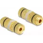 Drahtverbinder DeLOCK 64144 2 x Anschlussklemme Schwarz Gold