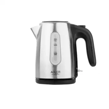 Elektrischer Wasserkocher Adler AD 1273 1 L 1200 W Schwarz Haselnuss Edelstahl