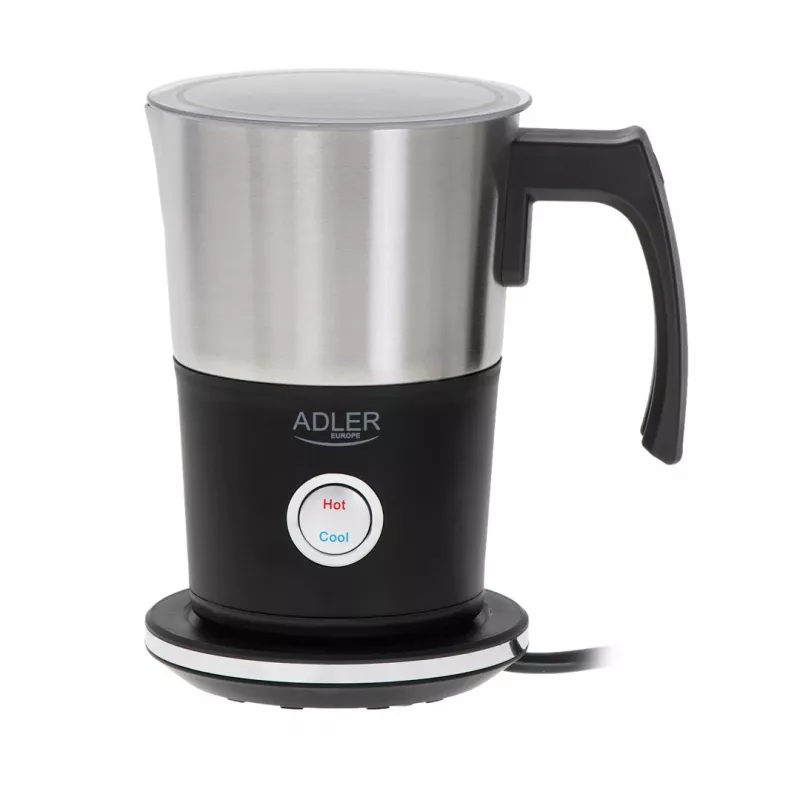 Automatischer Milchaufschäumer Adler AD 4497 – Edelstahl, 600W, 120 ml Schaum / 300 ml erwärmen, heiß & kalt