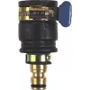 Hahnverbinder c.k tools G7919 — schwarzer Messing, kompakte Armaturenverschraubung