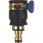 Hahnverbinder c.k tools G7919 — schwarzer Messing, kompakte Armaturenverschraubung