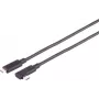 USB-Kabel S/CONN 30-42045 3 m USB 3.2 Gen 2 USB-C Schwarz