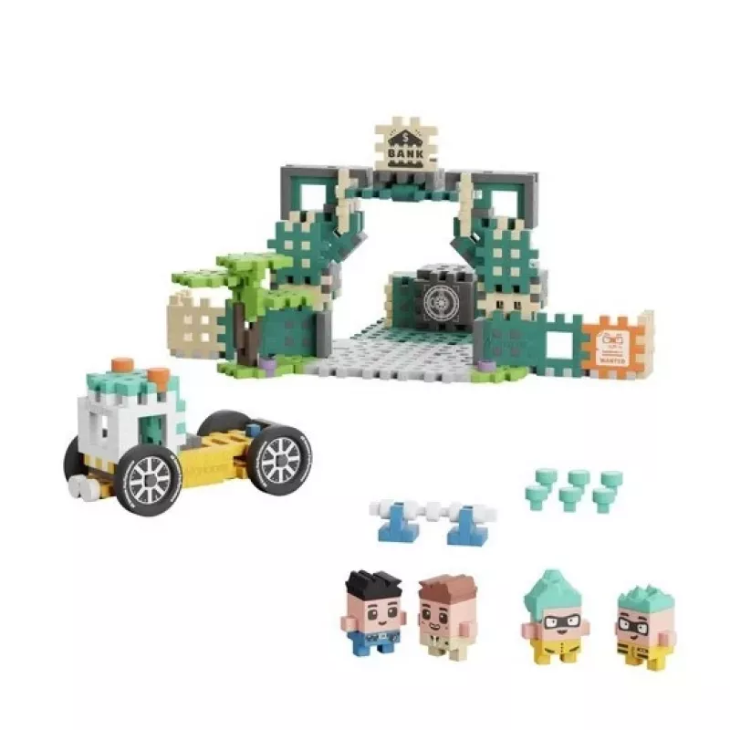 MARIOINEX Mini Waffle City Bankraub Bausteine, 148 Teile