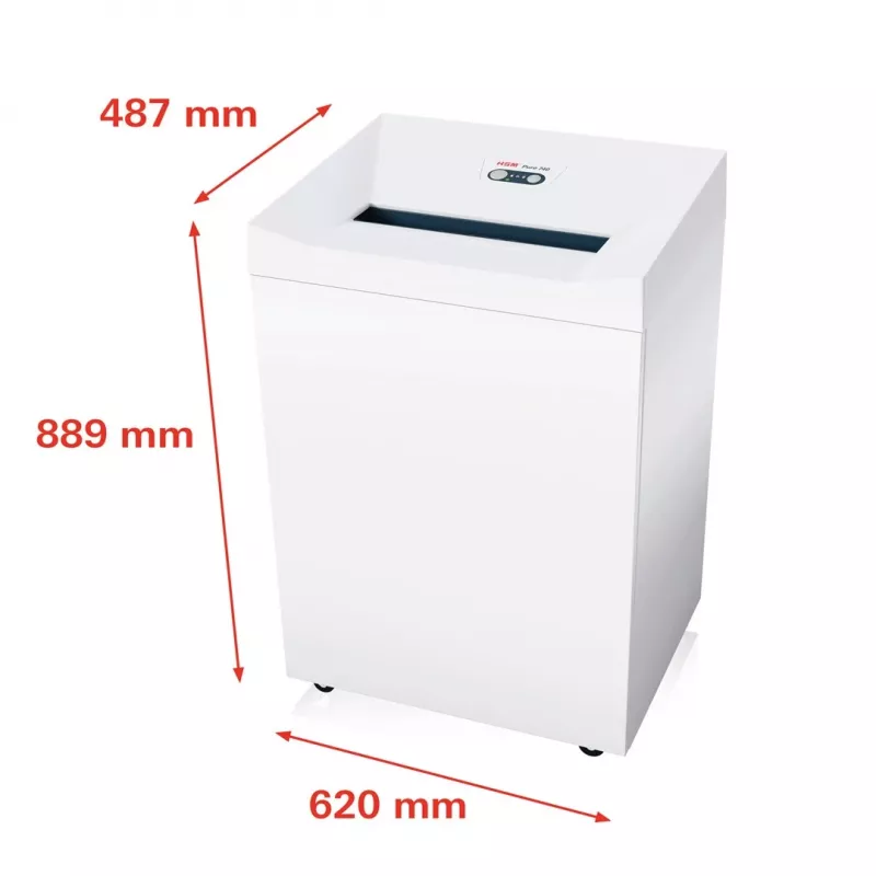 Aktenvernichter HSM Pure 740 Streifenschnitt 3,9 mm, 400 mm Arbeitsbreite, vernichtet CDs und Kreditkarten
